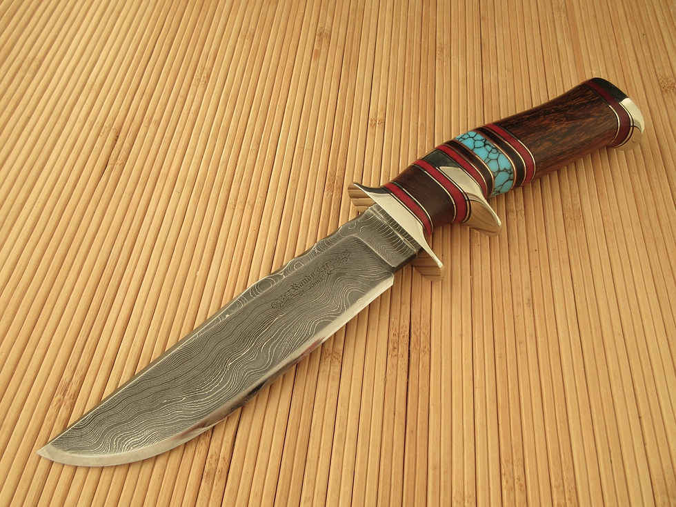 Damascus Southwestern Sub-hilt Fighter