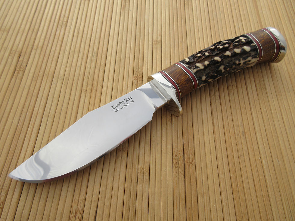 Popcorn Stag Clip Point Hunter