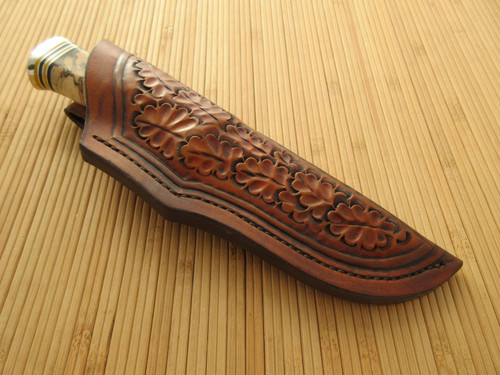 Spaulted Hackberry Trailing Point Hunter | Randy Lee Knives