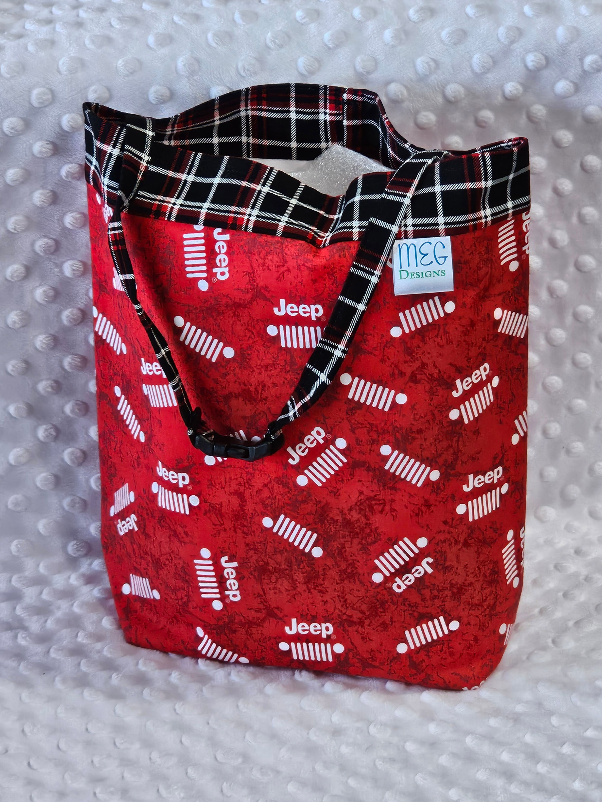 Car Trash Bag - Small Jeep Red
