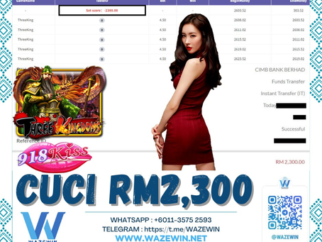 ✅🔤🔤🔤🔤🔤🔤🔤✅📛Perghhhh📛Mesin Wazewin Meletop📛👍Bossku Cuci ✨RM 2,300✨ Di ❤️918KISS❤️🎮Game Dimain Adalah  👑THREE KINGDOMS👑💫Terbaik pejuang handalan 💫👍Tunggu Apa Lagi⁉️Mari Cuba ONG An