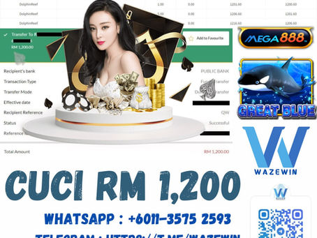 🔥Perghhhh‼️👍Mesin Wazewin Meletop🔥🪙Bossku Cuci ✨RM 1,200✨ Di 🤑MEGA888🤑