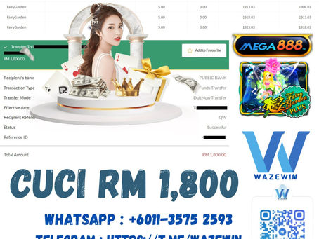 📛Perghhhh‼️🃏Mesin Wazewin Meletop📛🤡Bossku Cuci ✨RM 1,800✨ Di 🤑MEGA888🤑