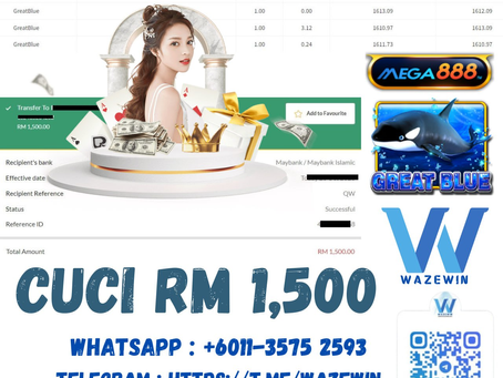 ✅🔤🔤🔤🔤🔤🔤🔤✅Mesin Wazewin meletopp!‼️😍😍😍🐬GREAT BLUE🐬📌MEGA888📌 😎Game Pecah Bossku Berjaya Cuci Total RM1,500😎Jarang2 Mengecewakan Bossku🔥‼️‼️Mantappp Padu Terbaik 👍👍