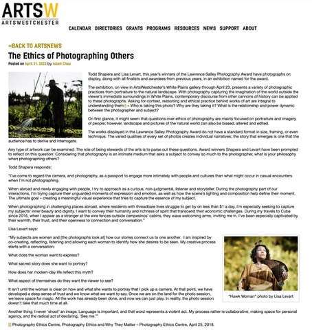 The Ethics of Photographing Others - article by Adam Chau in ArtsNews