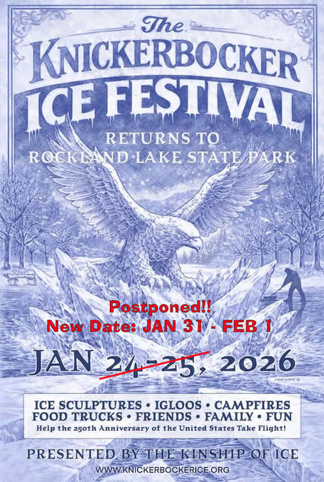 Knickerbocker Ice Festival Postponed One Week! New Date: JAN 31- FEB 1