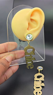 Miniature : Custom Name Screw Back Steel Tunnels (2g- 2")