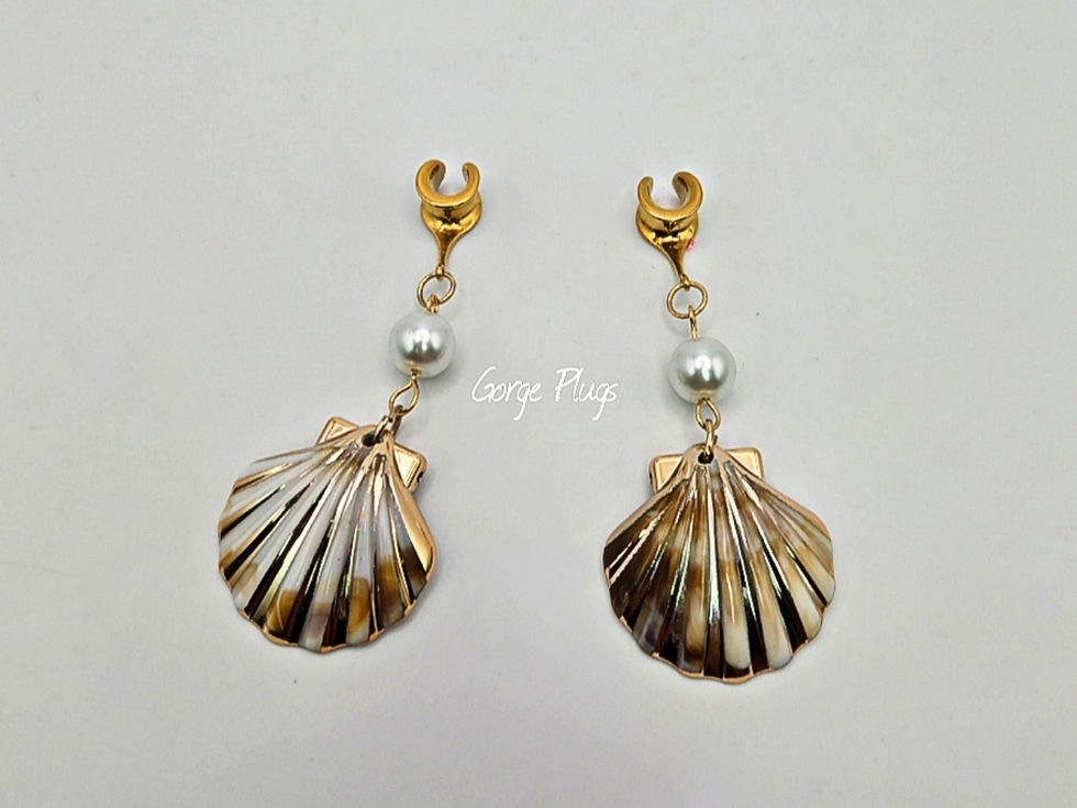 Miniature : Golden Clam Dangle Plugs (0g- 1")🐚