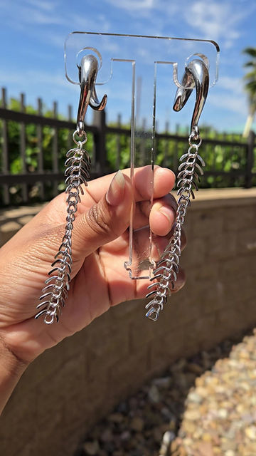 Miniatura: Fish Spine Ear Weights/Earrings (6g/4mm+)