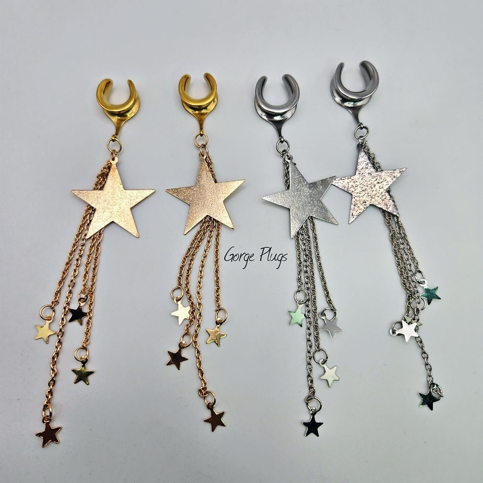 Thumbnail: Starlit Countdown Celestial Screw Back Steel Tunnels (2g- 2")