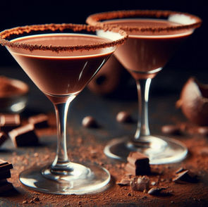 Chocolate Martinis in a glass