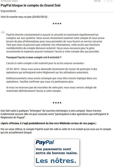 paypal litige palpay