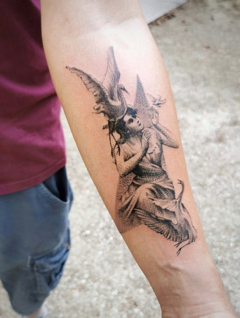 Eleonore Giraud, tatouage, tattoo, microrealisme, noir et blanc, art