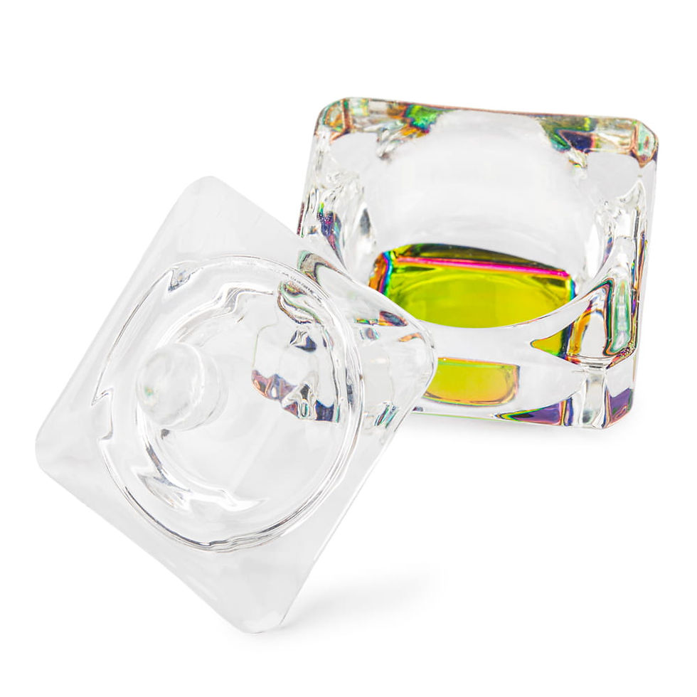 Thumbnail: Glass Dappen Dish with Lid – for Liquid, Cleaner, or Henna No. 3