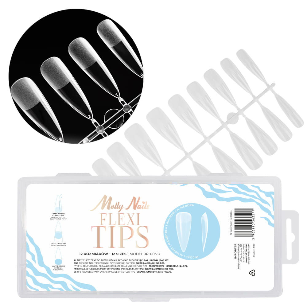 Almond – Flexi Tips 240 pcs - Molly Nails