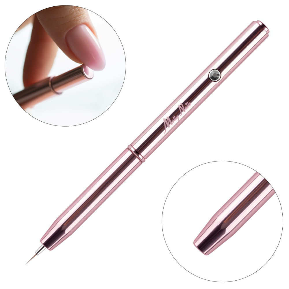 Liner Mini Pro Art Automatic Brush Rose Gold – Molly Nails No. 5 (5mm)