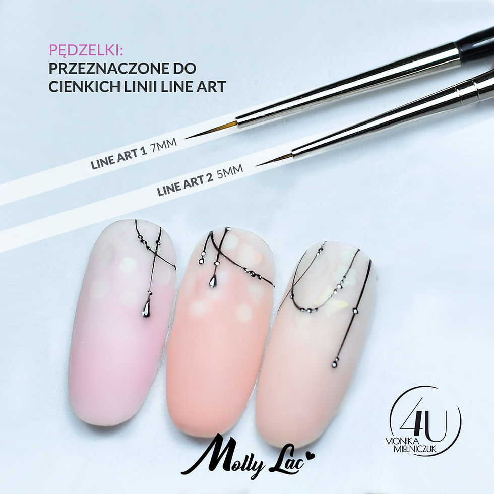 Thumbnail: Line Art Gel Paint Gel Polish Brush with a 5mm Bristle Length by M.Mielniczuk