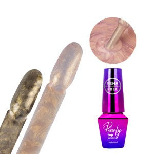 Thumbnail: Pearly top with the effect of champagne marble MollyLac Hema / di-Hema free 10g