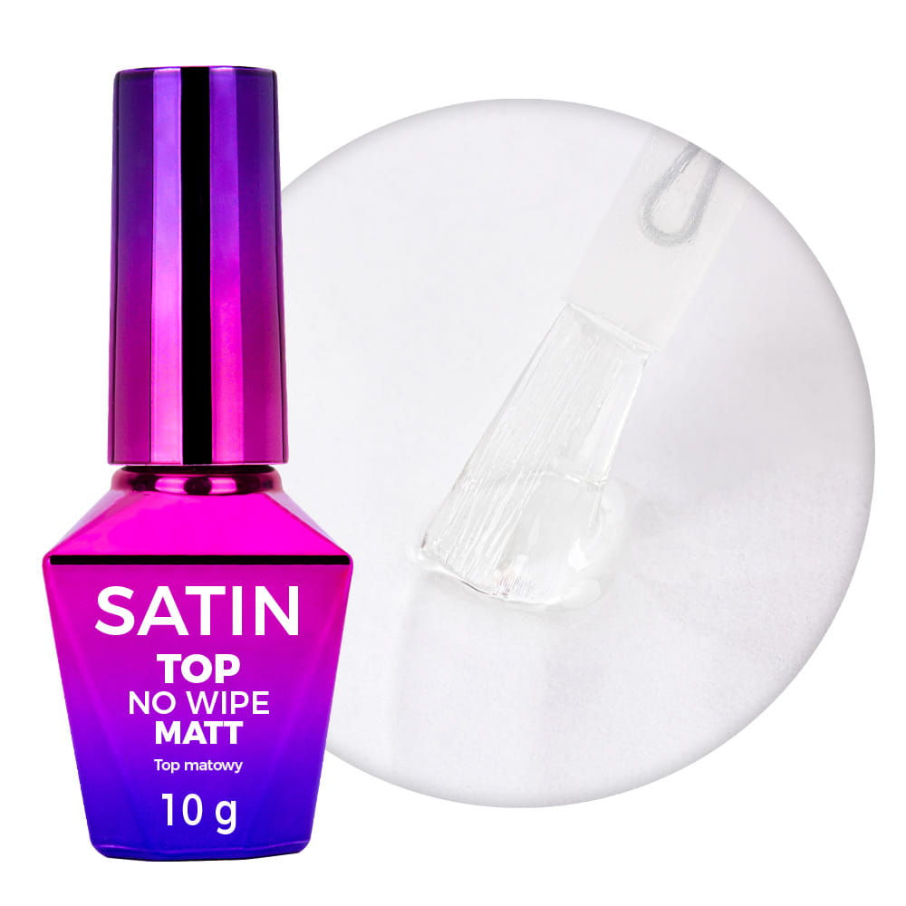 Satin Top – No Wipe Matte Top Coat – Molly Nails Clear 10g