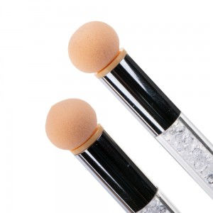 Thumbnail: Double-sided sponge brush for ombre and nail art with rhinestone