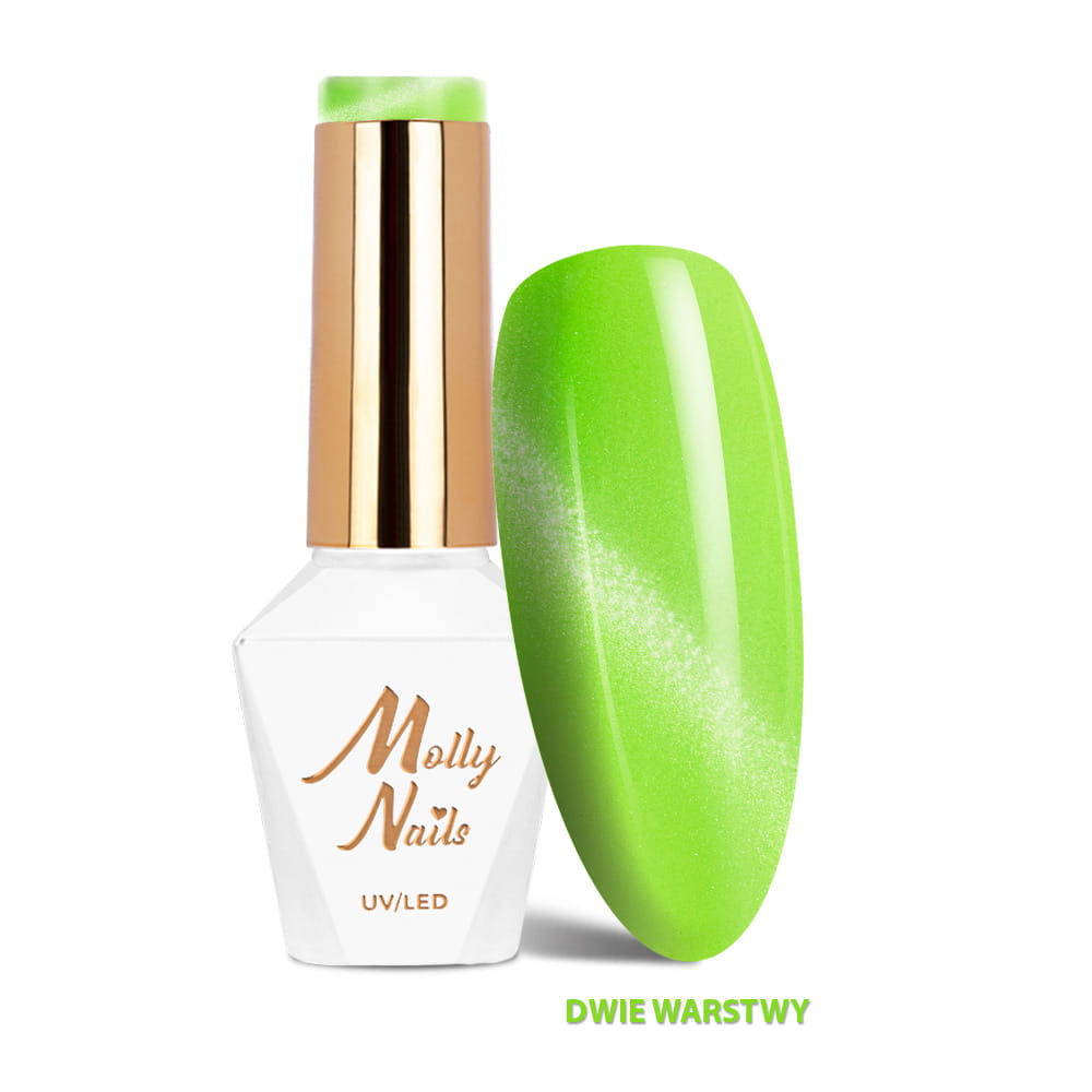 270. Pastel Cat Eye Lime LED/UV Gel Polish Molly Nails HEMA/Di-HEMA Free 8g