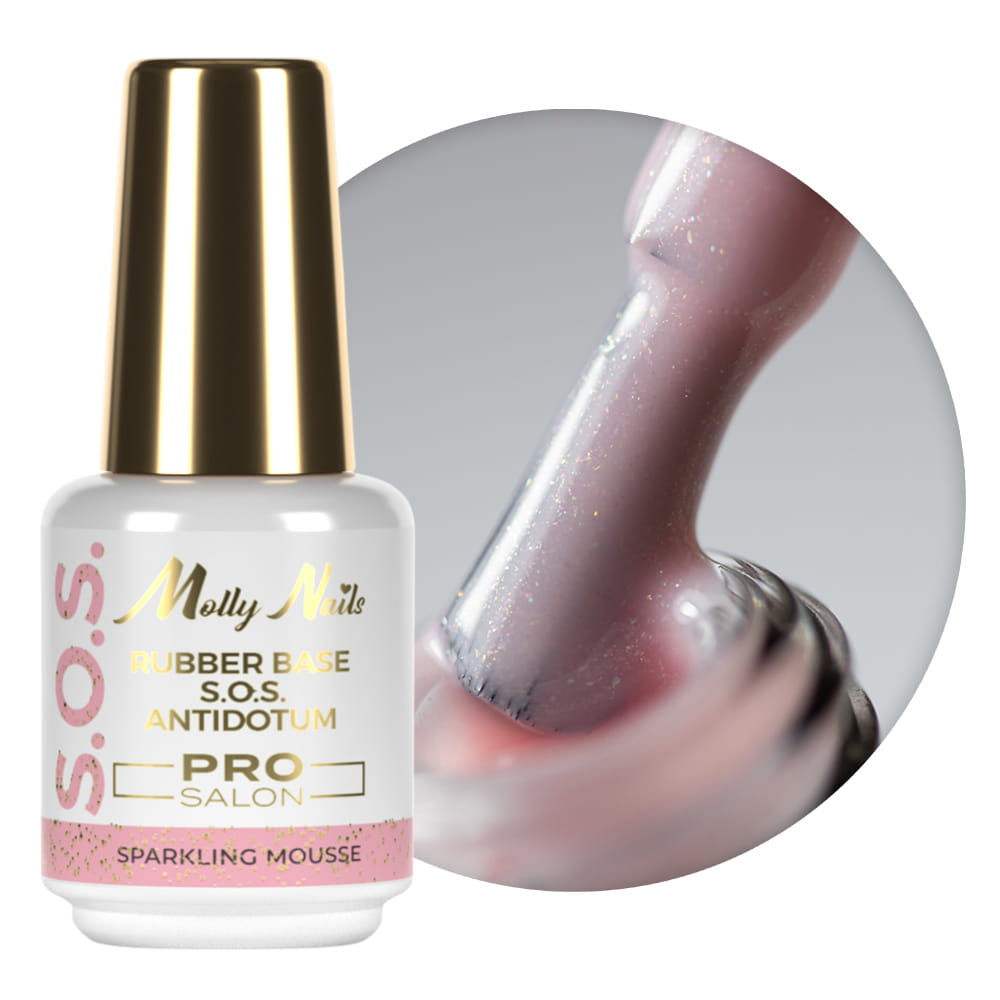 Sparkling Mousse - S.O.S. Antidotum Pro Salon- Molly Nails 15g Rubber Base – Fle