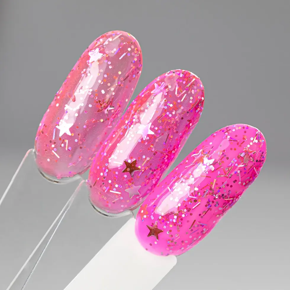 Thumbnail: PI35 AlleLac LED/UV Gel Polish Pinks Candy Stars HEMA/Di-HEMA Free 6g