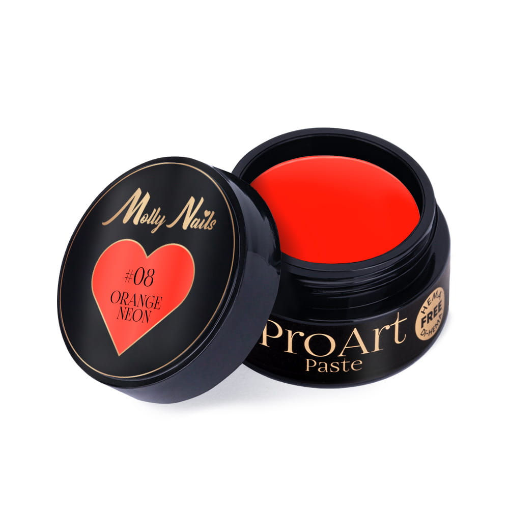 08 ProArt Paste Orange Neon Molly Nails HEMA/Di-HEMA Free 5g