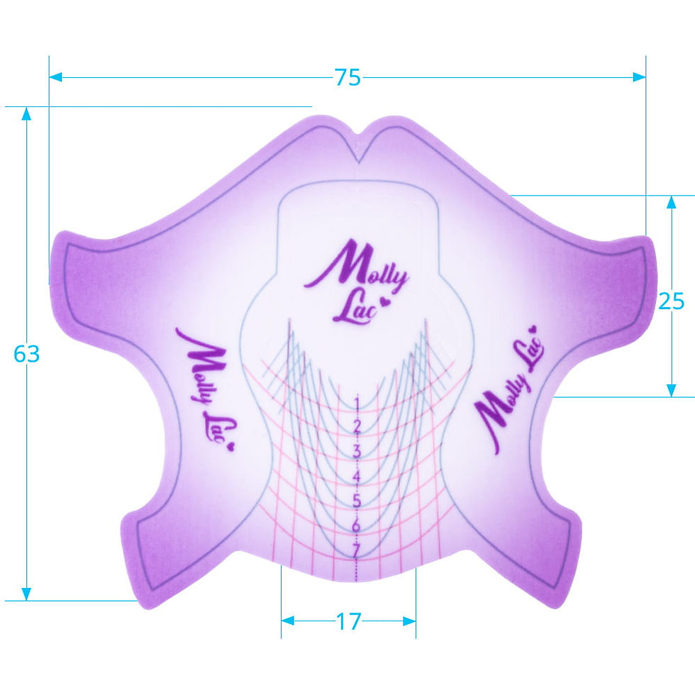 Thumbnail: Plastic Nail Extension Forms – Molly Lac Flexible, Purple, 500 pcs