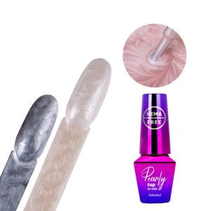 Thumbnail: Pearly top with the effect of champagne marble MollyLac Hema / di-Hema free 10g