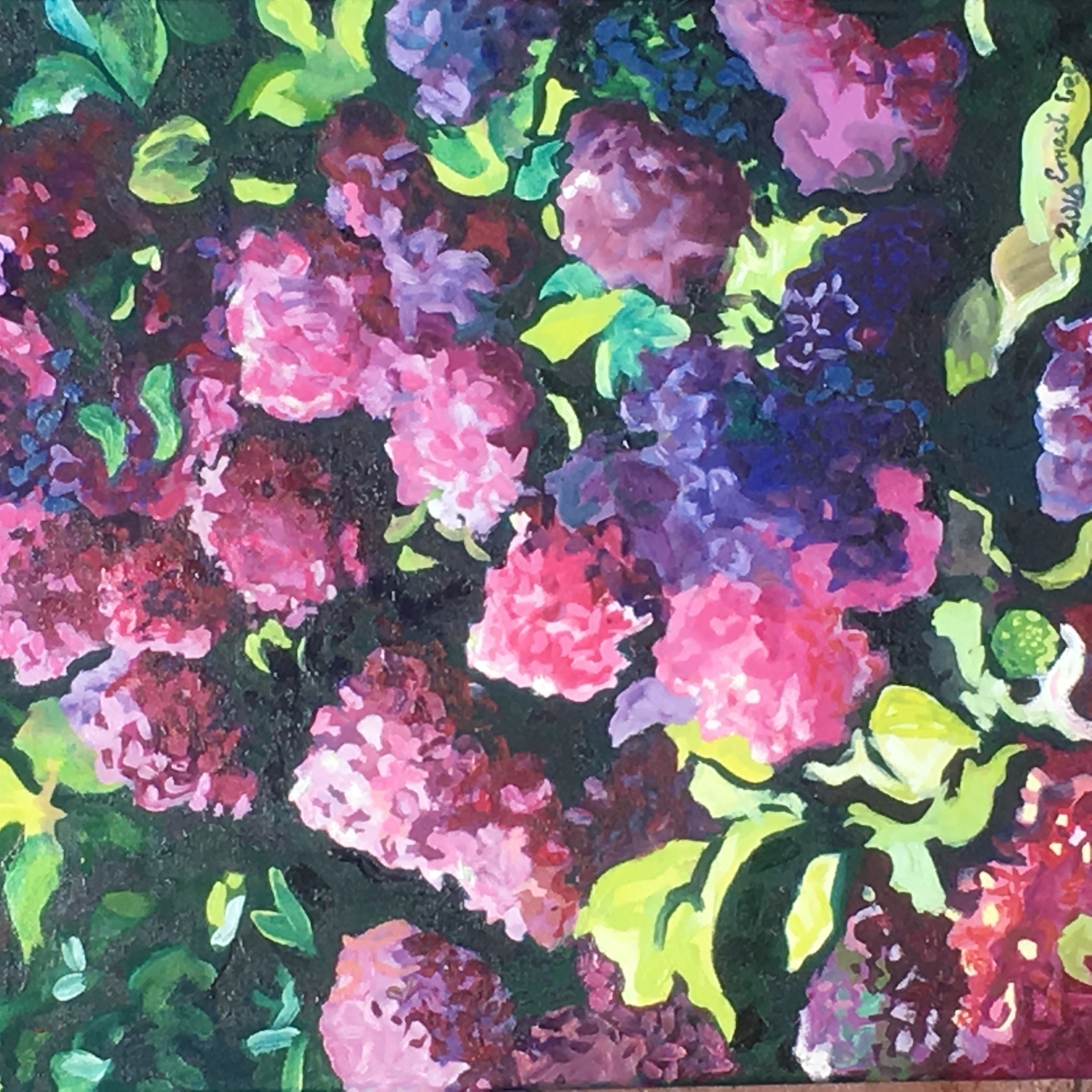 Ernie Lee, Pink Hydrangeas