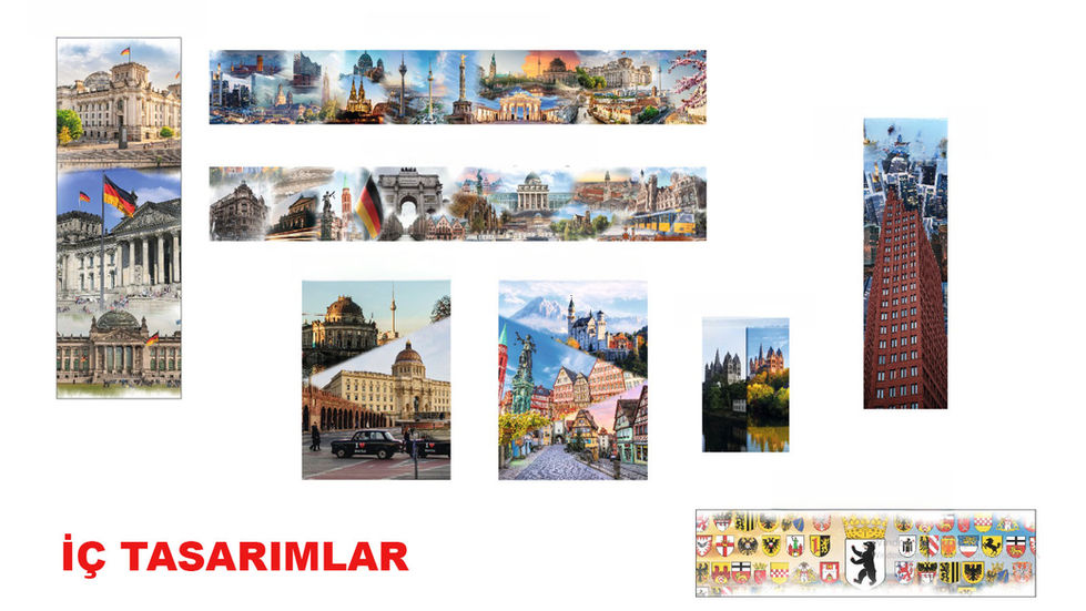 İç Mekan duvarlarında kullanılan afiş tasarımları