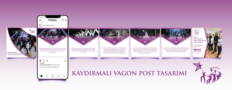 Instagram için kaydırmalı vagon post tasarımı