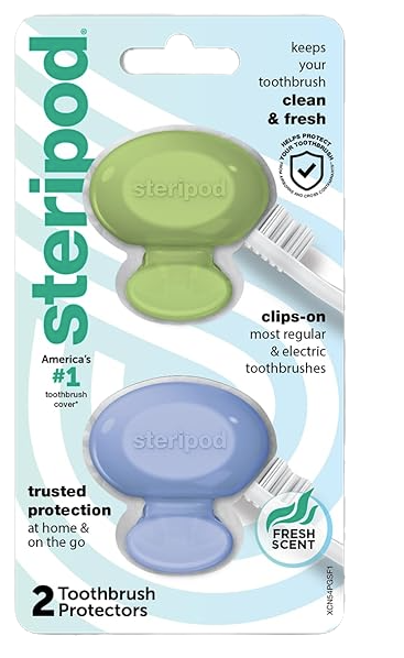 Streipod clip on toothbrush protectors