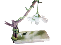 Lampe "Lire sous les arbres" - Bois et argile