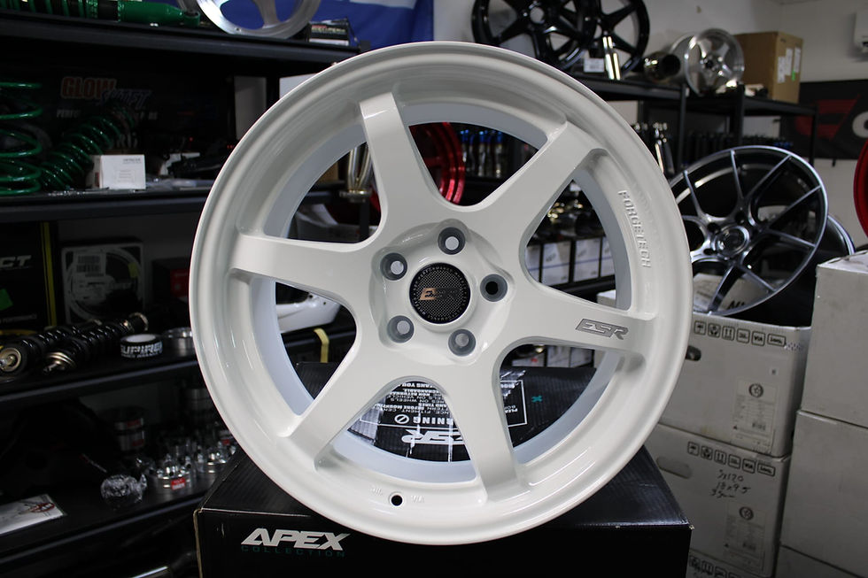 Thumbnail: ESR APX6 18x9.5 5x114.3 22mm Gloss White (Set 4)