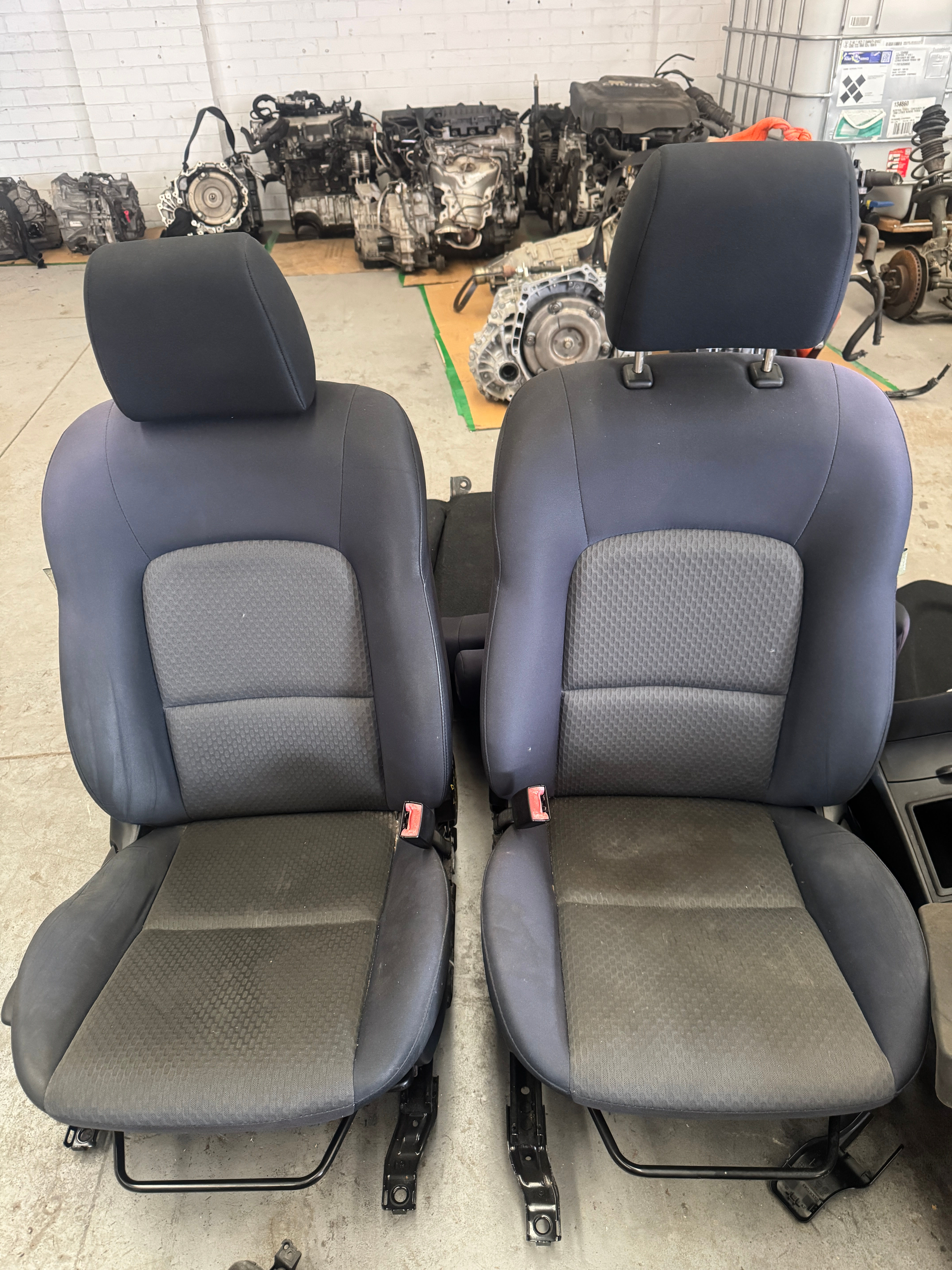 Mazda 3 2004-2009 Complete Front & Rear Seat Set Black Cloth Genuine