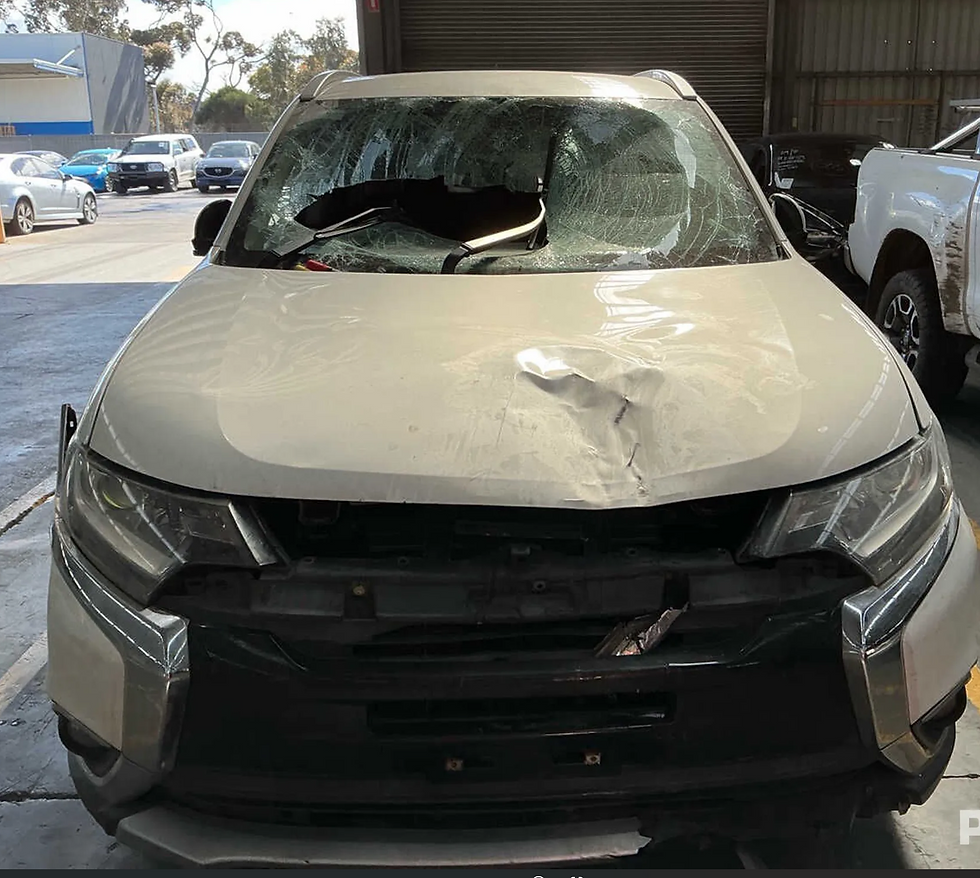 2015-2018 Mitsubishi Outlander GF8W Fuel Flap White Genuine Used