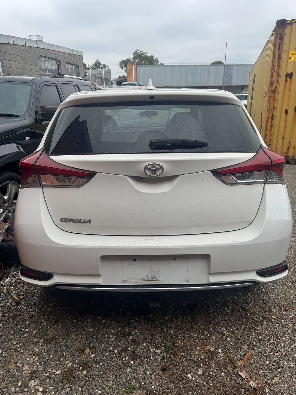 2015-2018 Toyota Corolla donor vehicle rear view
