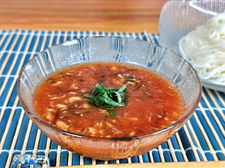もずく酢とトマトつゆのそうめん【動画】