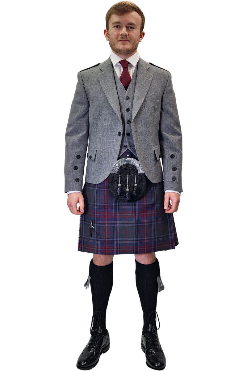 Grey Stewart tartan view 1
