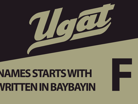 Names that starts with F Written in Baybayin