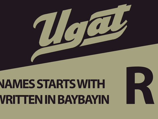 Names that starts with R Written in Baybayin