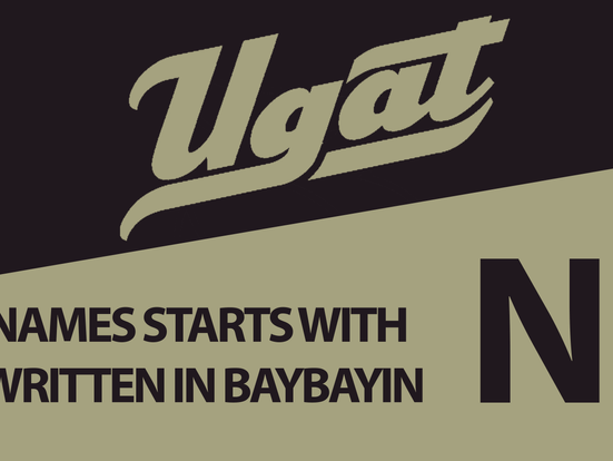 Names that starts with N Written in Baybayin