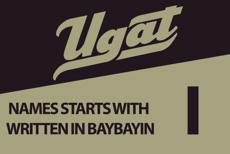 Names that starts with I Written in Baybayin
