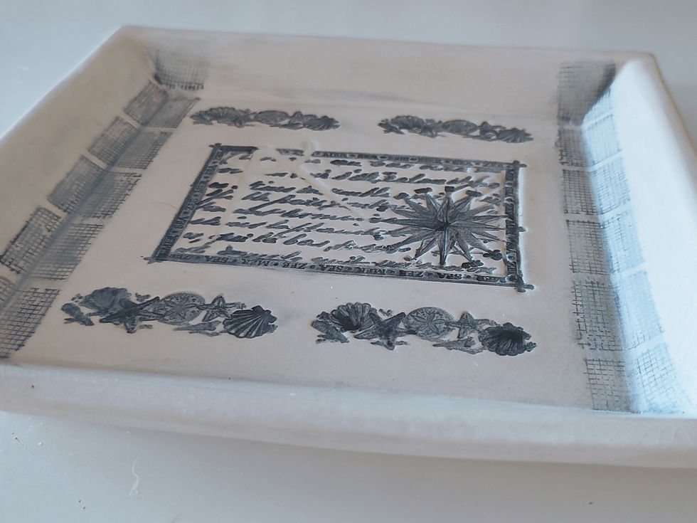 Miniature : Assiette carrée  "SEXTANT" 