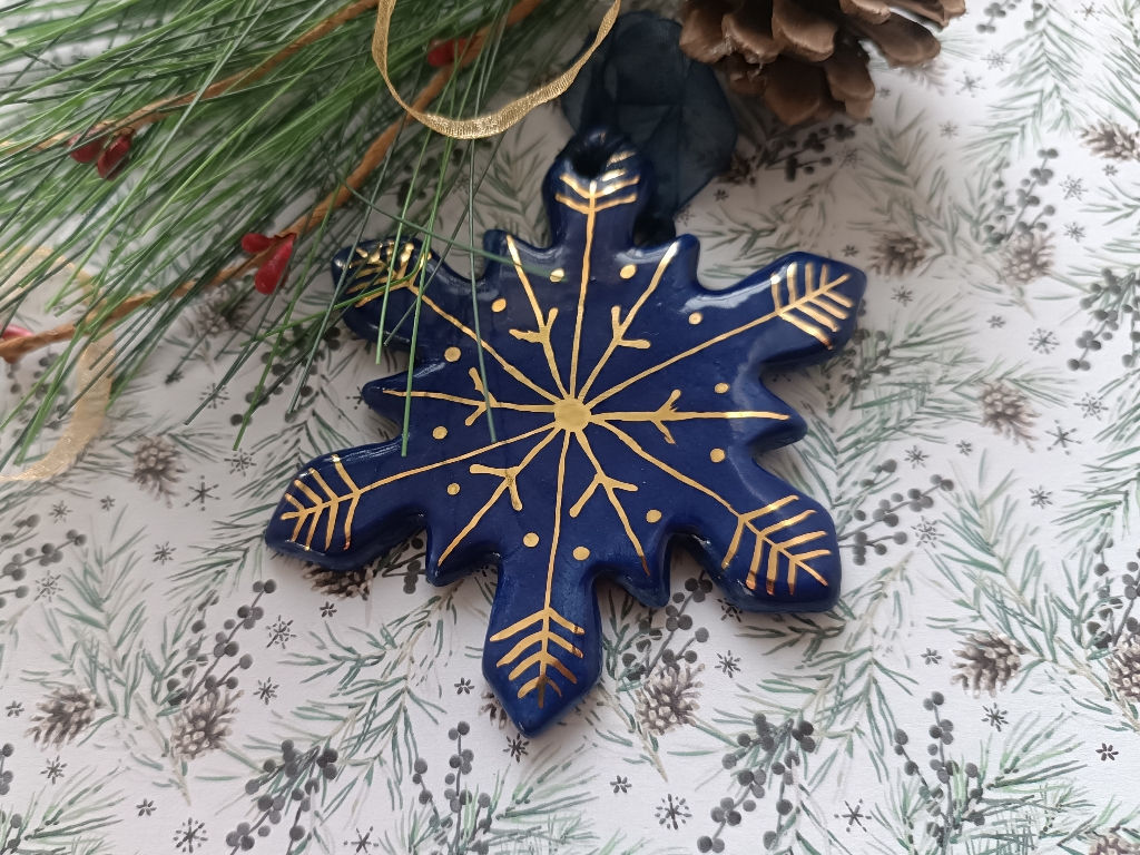 Flocon de Noël en céramique