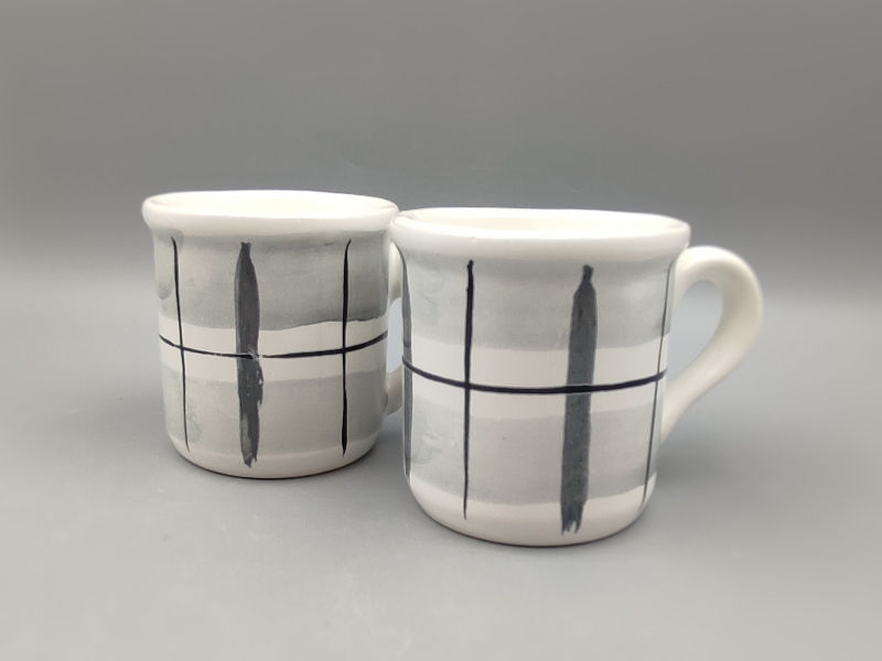 Miniature : Tasses à café -duo- en faïence