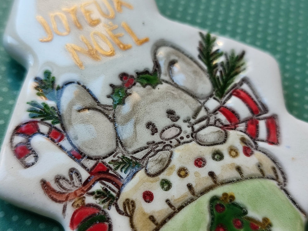 Miniature : Sapin de Noël "Souriceau"  en céramique
