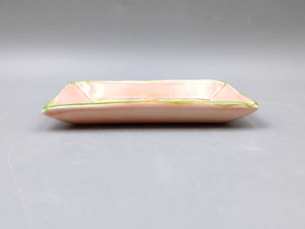 Miniature : Porte-savon artisanal classique en faïence